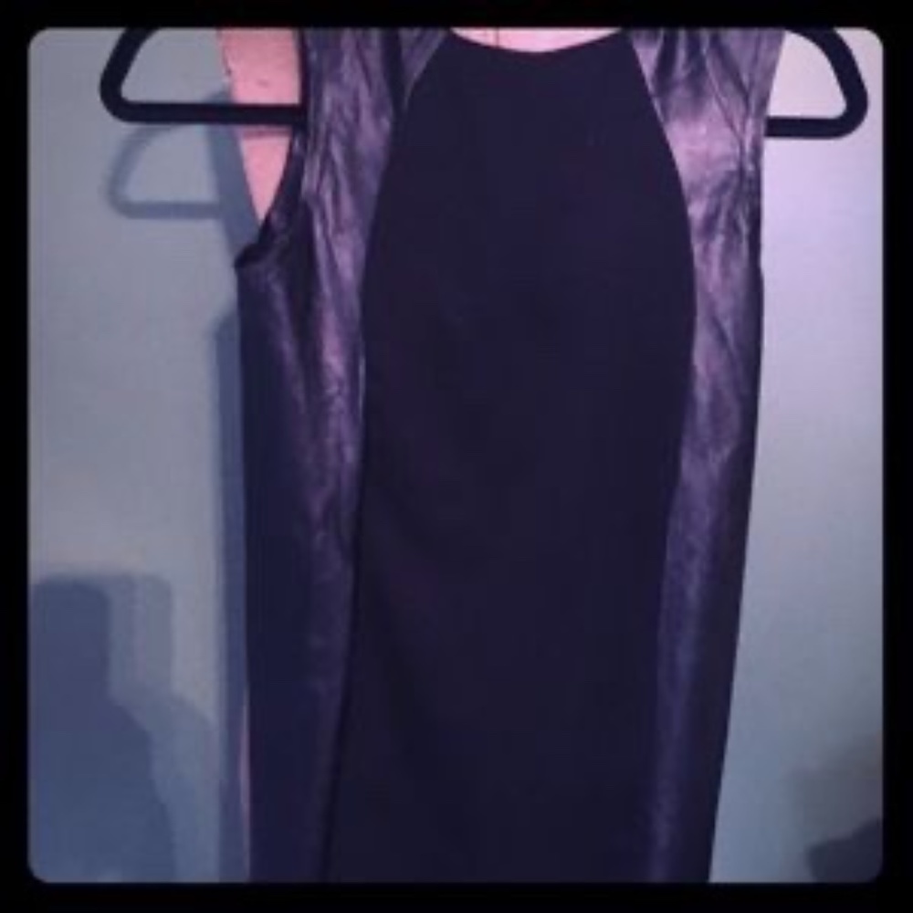 Black Costa Blanca sleeveless faux leather